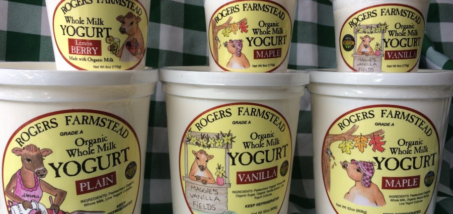 Rogers Farmstead organic yogurt, made in Vermont